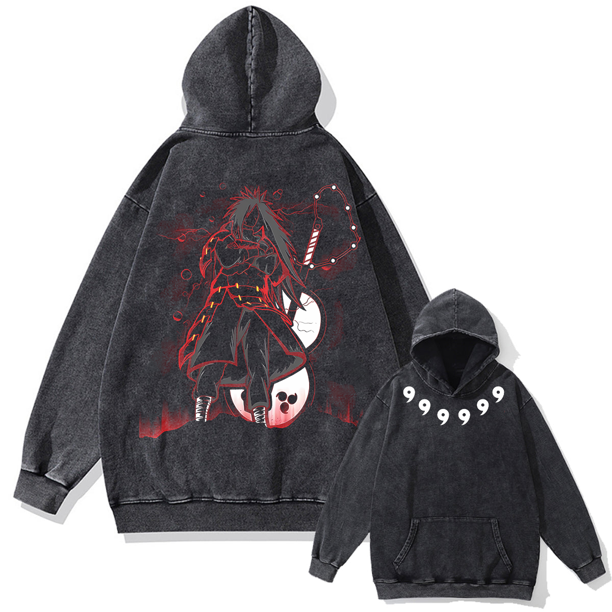 Naruto Madara Uchiha Legend Oversized Vintage Hoodie