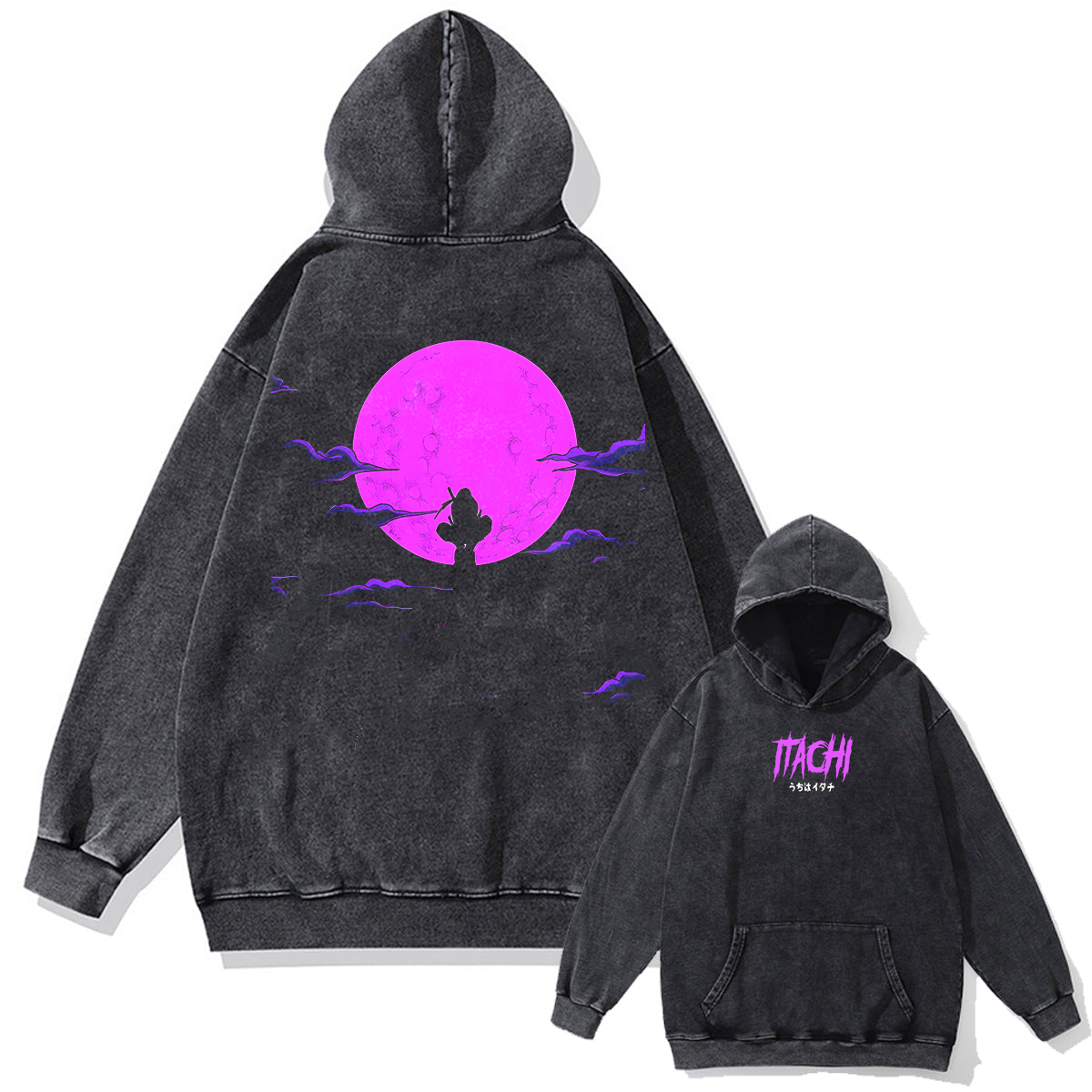 Naruto Itachi Uchiha Prodigy Oversized Vintage Hoodie