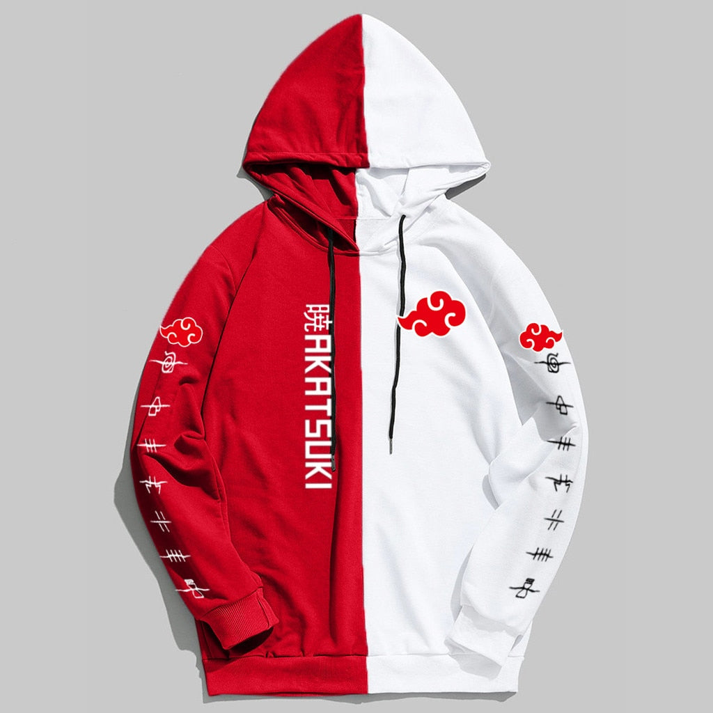 Naruto Akatsuki Cloud Half n' Half Hoodie