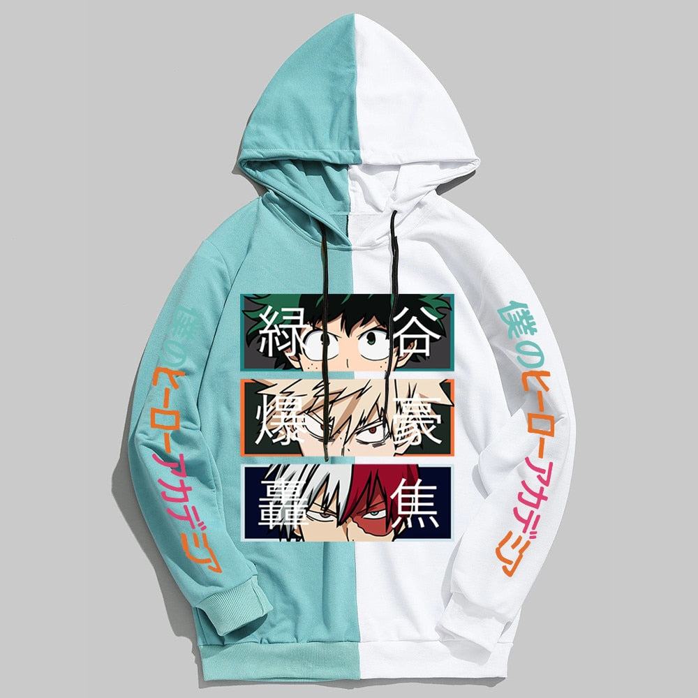 My Hero Academia Half n' Half Deku Graphic Hoodie
