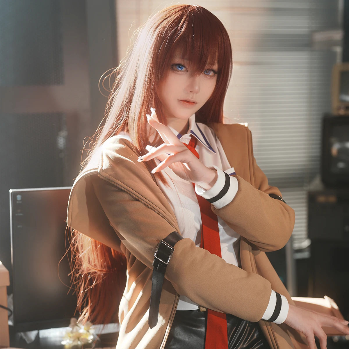 Steins Gate Makise Kurisu Cosplay & Halloween Costume