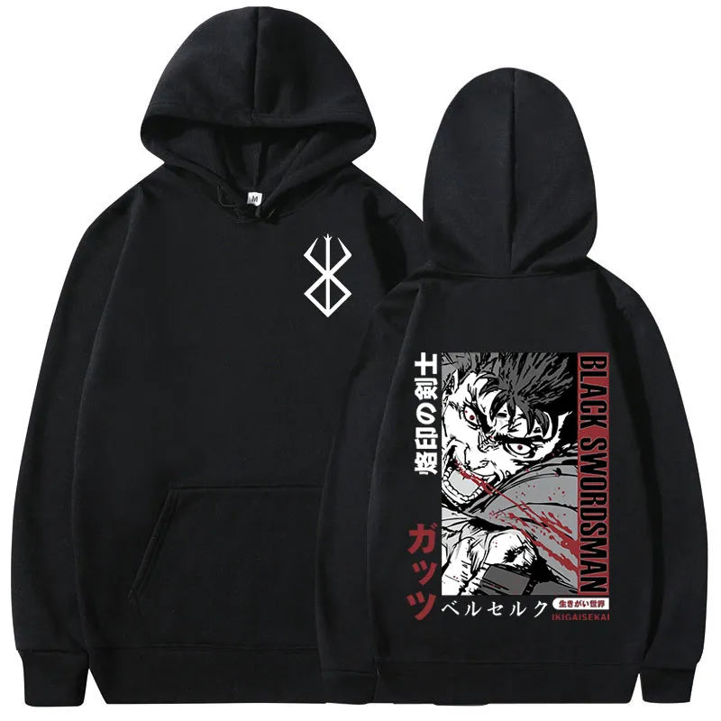 Berserk Guts Black Swordsman Hoodie