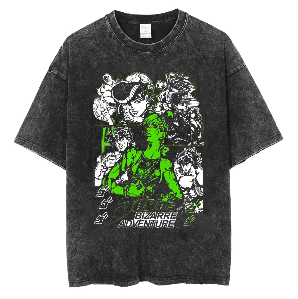 JoJo's Bizarre Adventure Hero's Journey Oversized Vintage T-Shirt