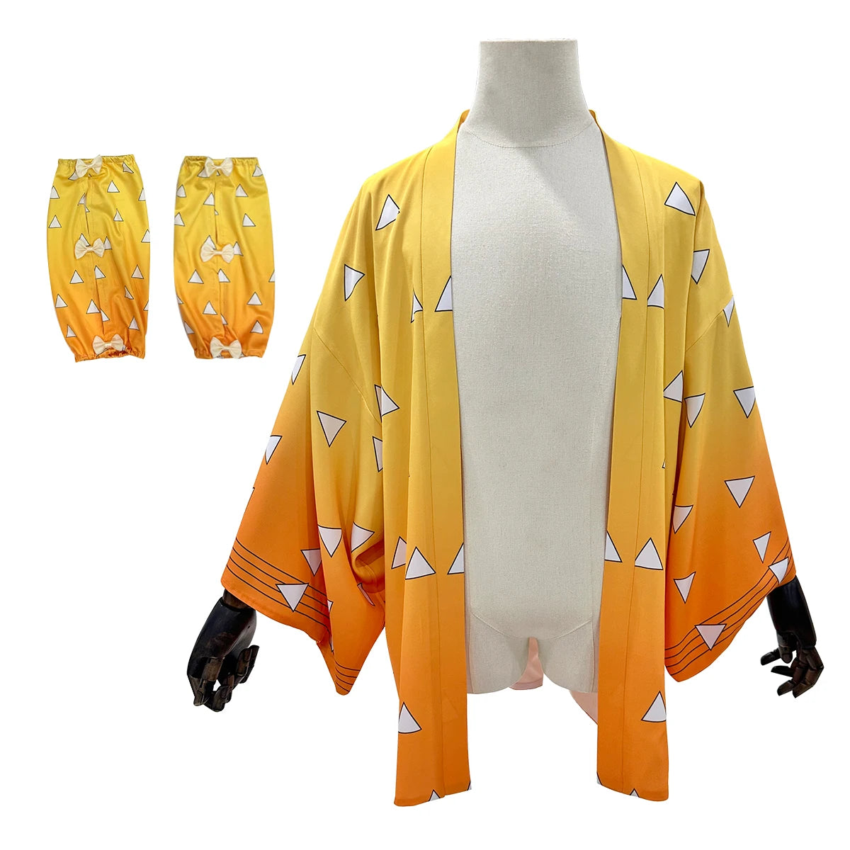 Demon Slayer Zenitsu Kimono Robe Cosplay & Halloween Costume