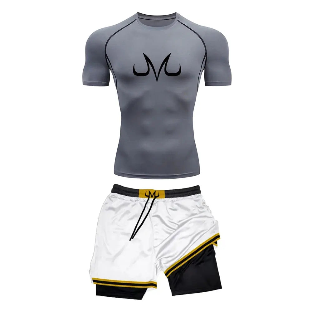 Dragon Ball Z Majin Buu Chaos Unleashed Gym Compression Rash Guard Set