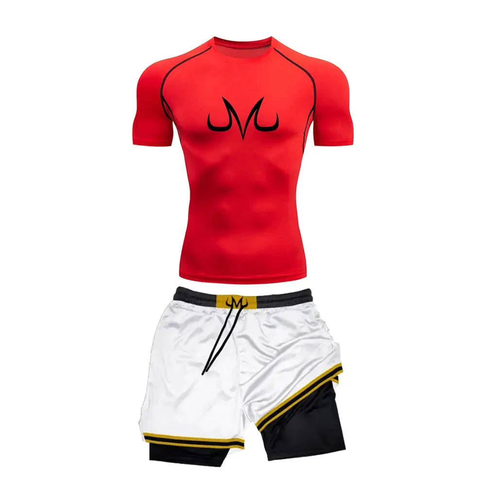 Dragon Ball Z Majin Buu Chaos Unleashed Gym Compression Rash Guard Set