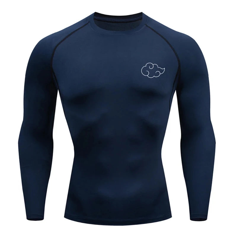 Naruto Akatsuki Dawn Rising Long Sleeve Compression Rash Guard Shirt