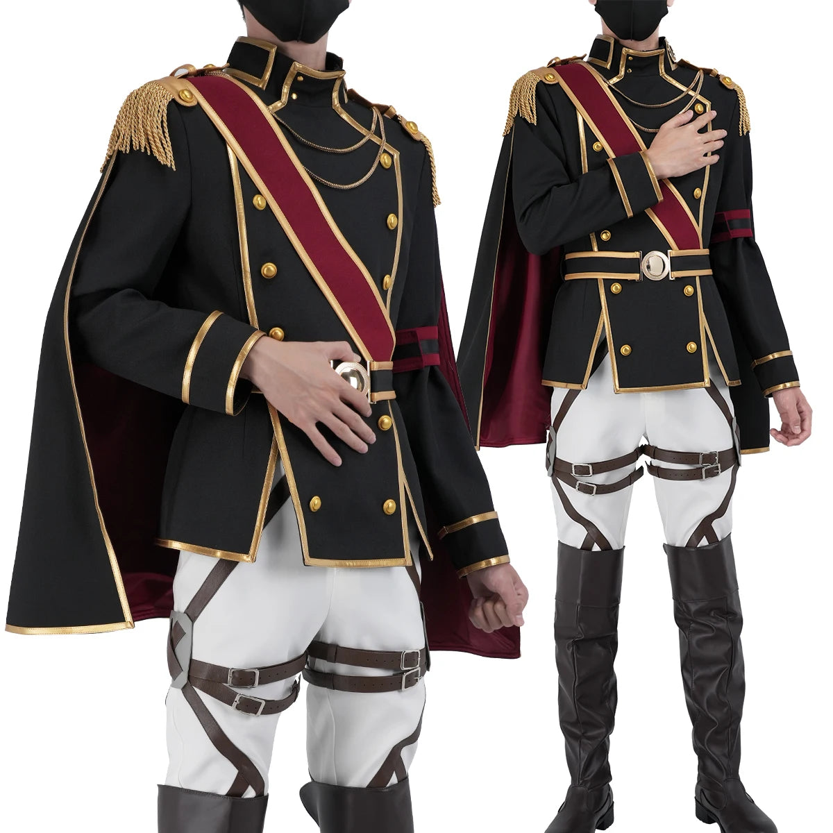 Attack on Titan Levi Ackerman Scout Cloak Cosplay & Halloween Costume
