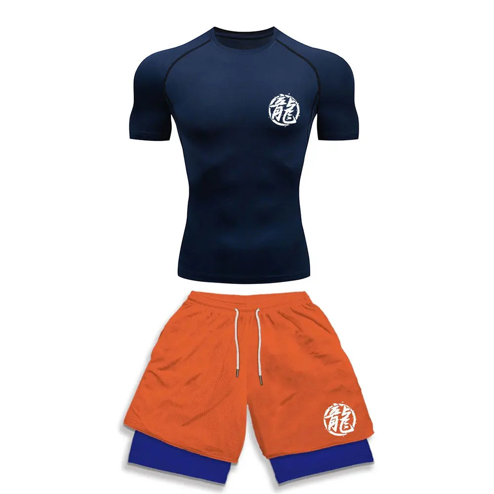 Dragon Ball Z Kame School Legacy Compression Rash Guard Set