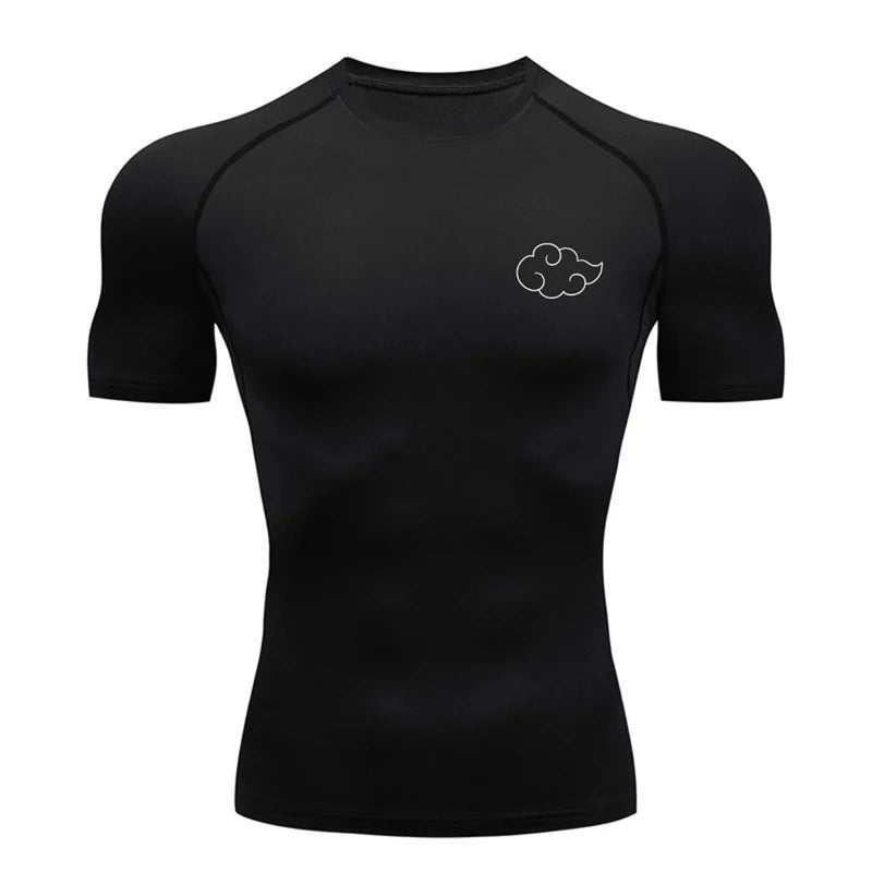 Naruto Akatsuki Cloud Legacy Compression Rash Guard Shirt