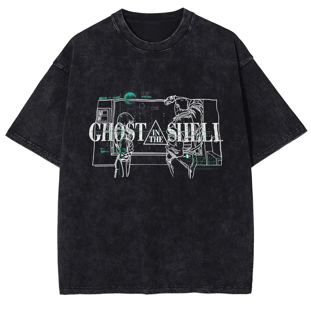 Ghost in the Shell Cyber's Ghost Oversized Vintage T-Shirt