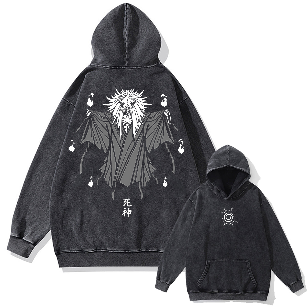 Naruto Reaper Death Seal Oversized Vintage Hoodie