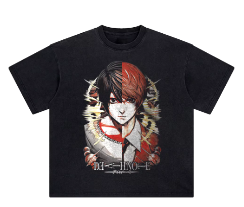 Death Note Detective's Duel Oversized Vintage T-Shirt