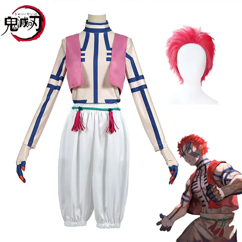 Demon Slayer Akaza Cosplay & Halloween Costume