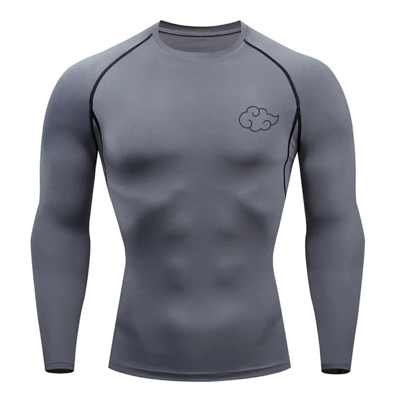 Naruto Akatsuki Dawn Rising Long Sleeve Compression Rash Guard Shirt