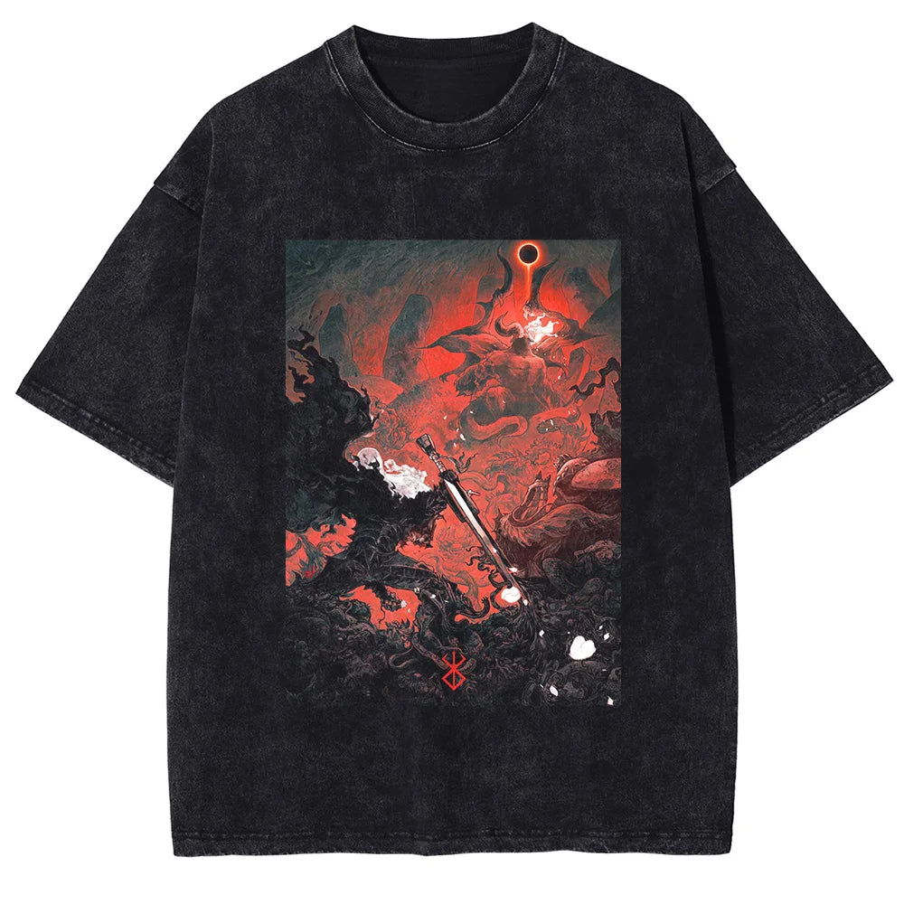 Berserk Guts's Dragon Oversized Vintage T-Shirt