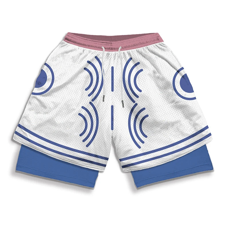 Demon Slayer Akaza Upper Moon Fury Compression Shorts