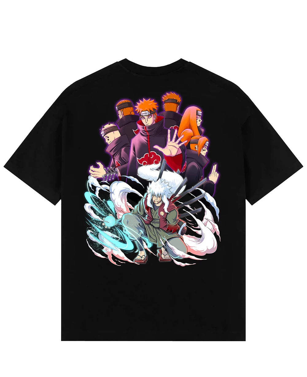 Naruto Cloud's Gang Oversized Graphic T-Shirt