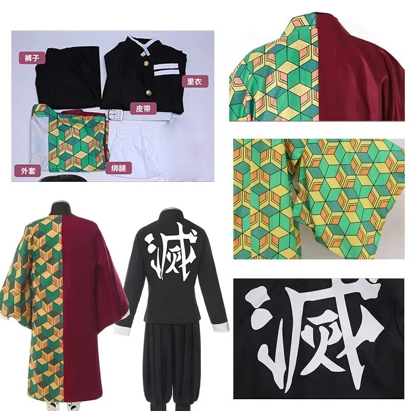 Demon Slayer Giyu Tomioka Cosplay Costume For Kids & Adults