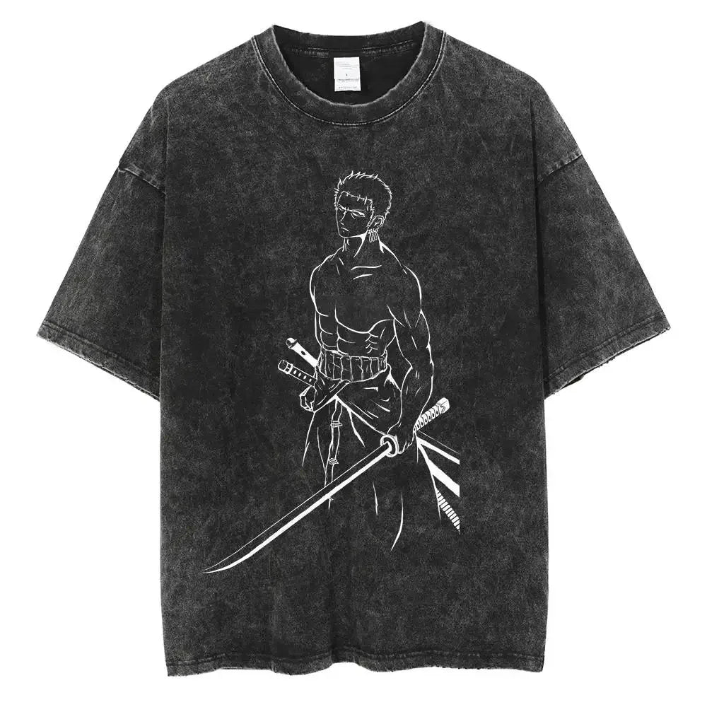 One Piece Zoro Legendary Swordsman Vintage Graphic T-Shirt
