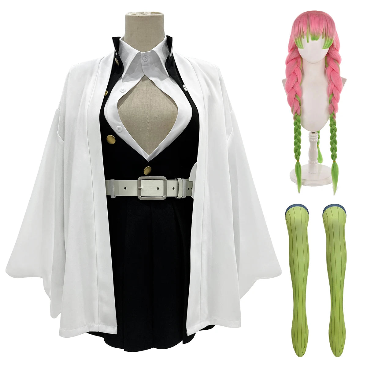Demon Slayer Kanroji Mitsuri Cosplay & Halloween Costume