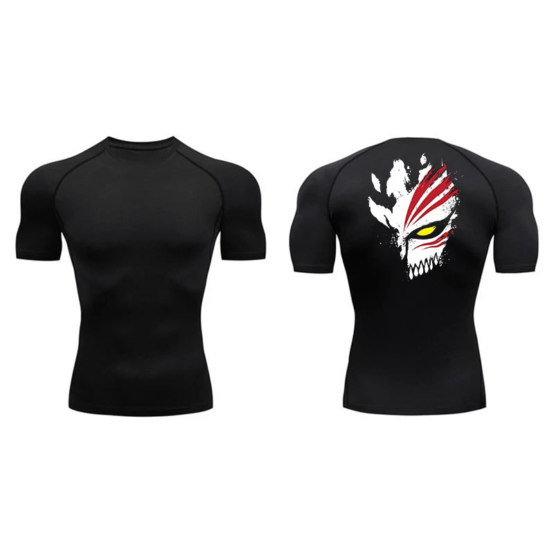 Bleach Ichigo Soul Reaper Power Compression Rash Guard Shirt