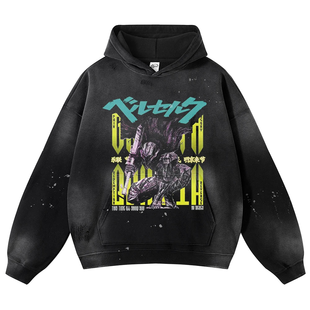 Berserk Classic Knight Oversized Vintage Hoodie