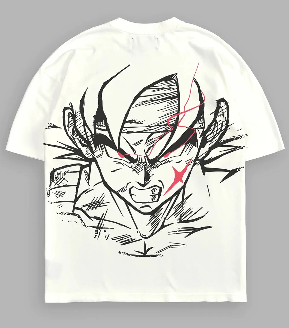 Dragon Ball Z Goku's Kamehameha Oversized Graphic T-Shirt