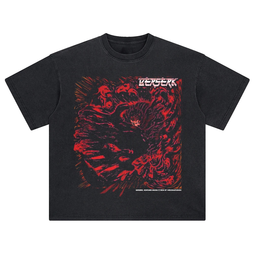 Berserk Guts' Duality Oversized Vintage T-Shirt