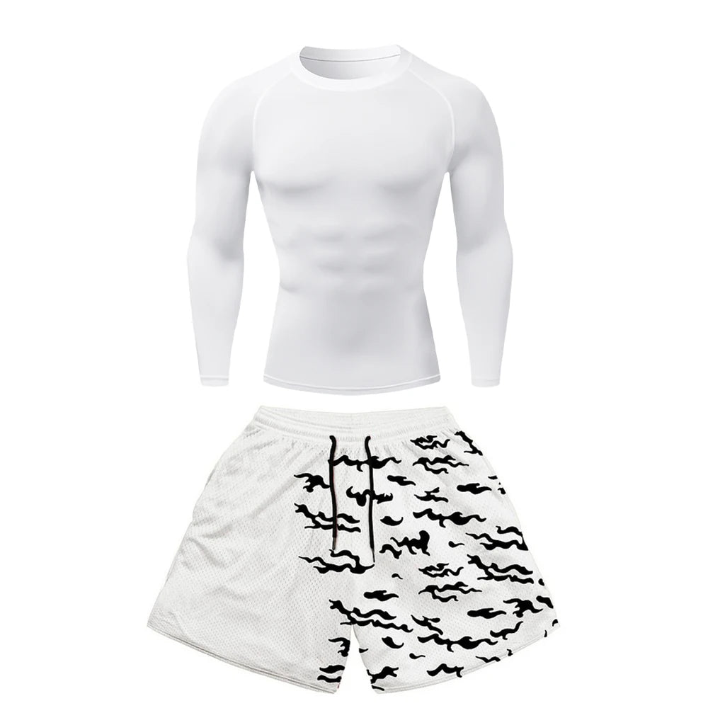 Naruto Sasuke Shadow Avenger Long Sleeve Compression Set