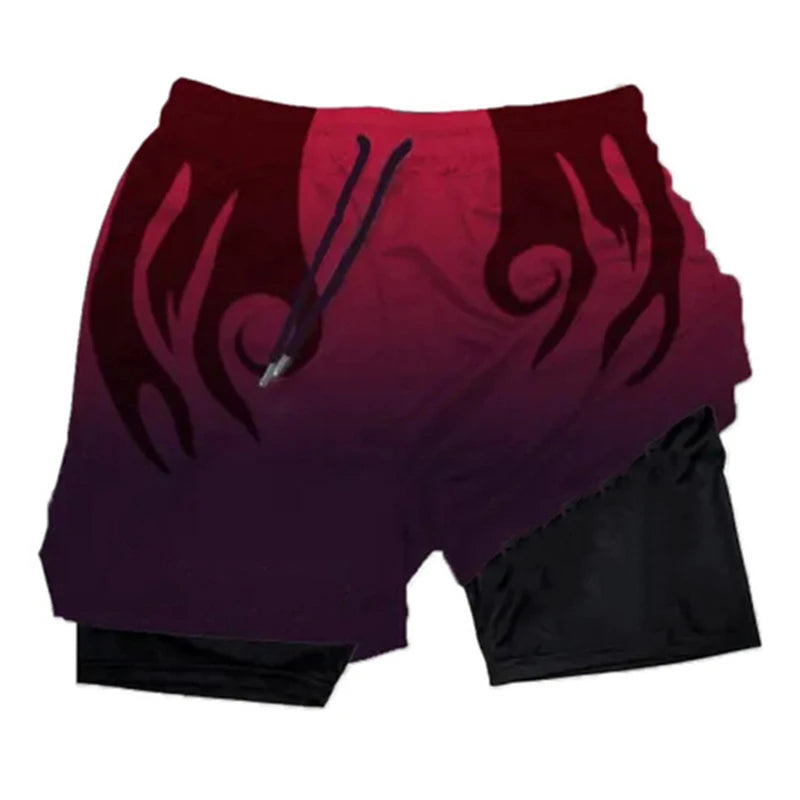 One Piece Devil's Fruit Gym Compression Shorts