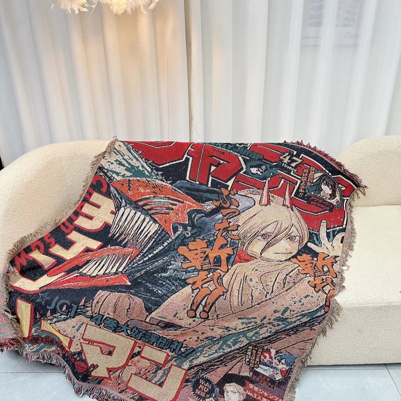 Chainsaw Man Power Blood Devil Tapestry Blanket