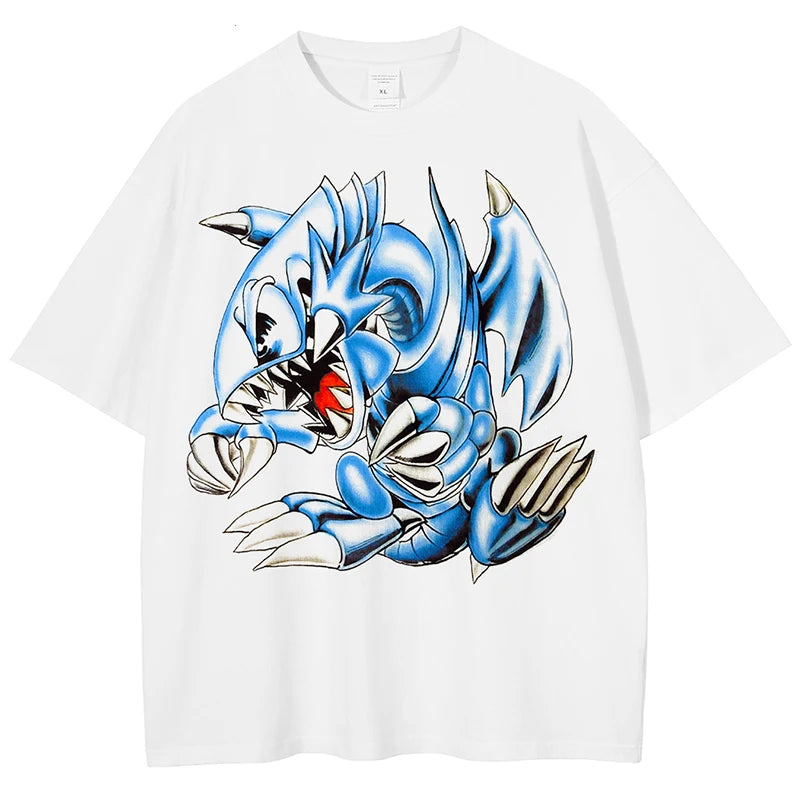 Yu-Gi-Oh! Blue-Eyes White Dragon Ancient Power Oversized Vintage T-Shirt