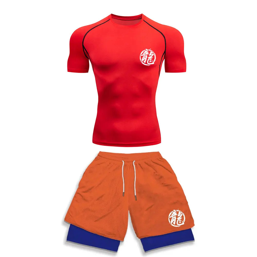Dragon Ball Z Kame School Legacy Compression Rash Guard Set
