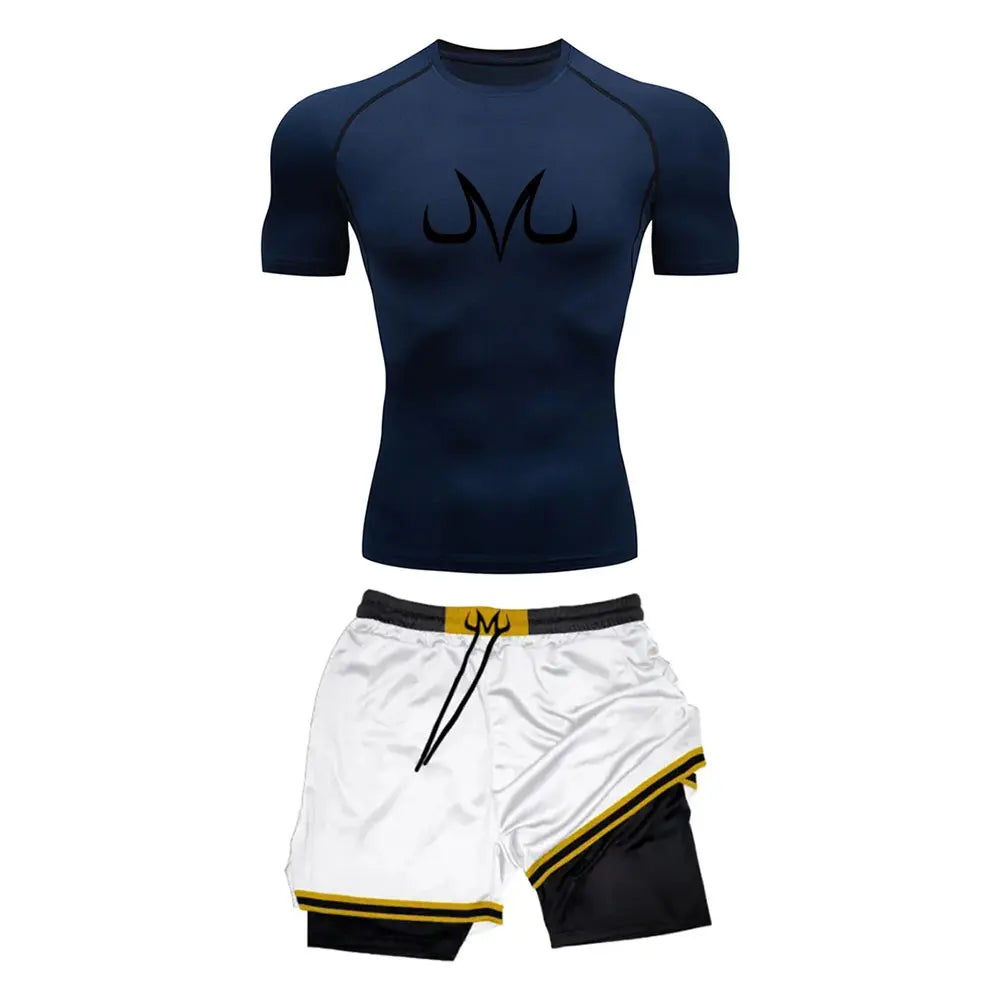 Dragon Ball Z Majin Buu Chaos Unleashed Gym Compression Rash Guard Set
