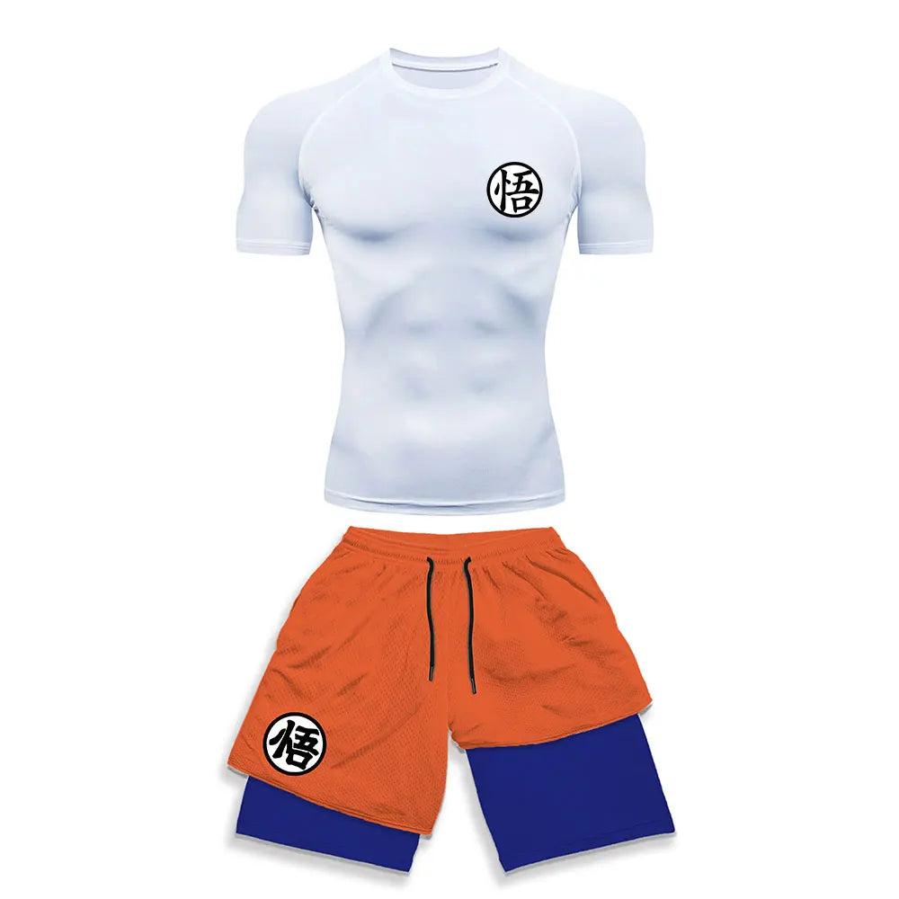 Dragon Ball Z Goku Saiyan Legend Compression Rash Guard Set