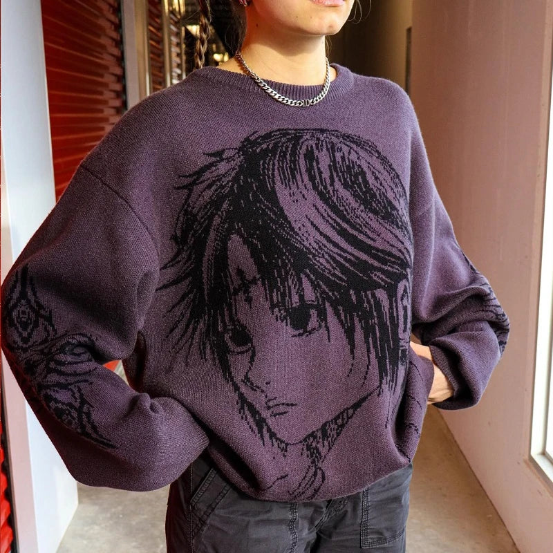 Hunter x Hunter Chrollo The Silent Mastermind Oversized Handknitted Sweater