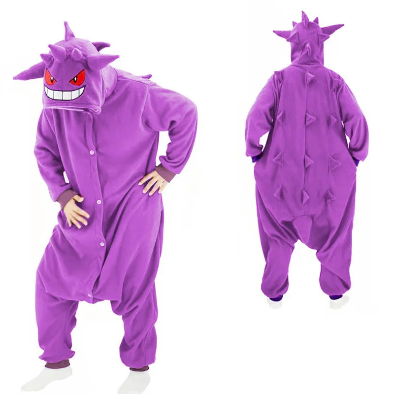 Gengar Pokemon Soft Pajama Onesie & Cosume