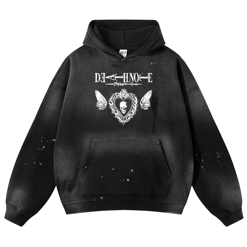 Death Note Misa's Mystery Bleach Washed Vintage Hoodie