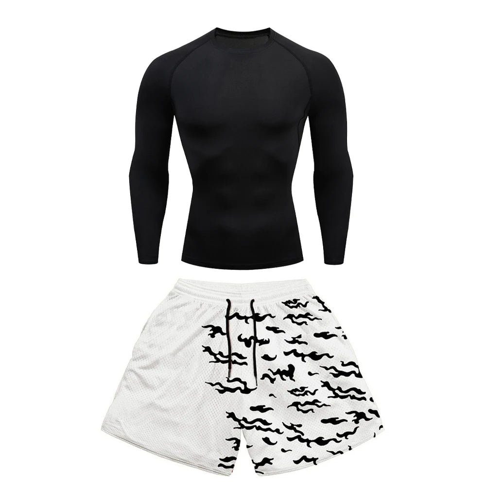 Naruto Sasuke Shadow Avenger Long Sleeve Compression Set