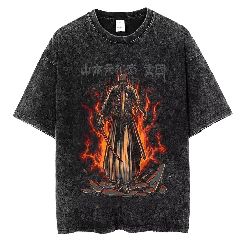 Bleach Commander's Power Oversized Vintage T-Shirt