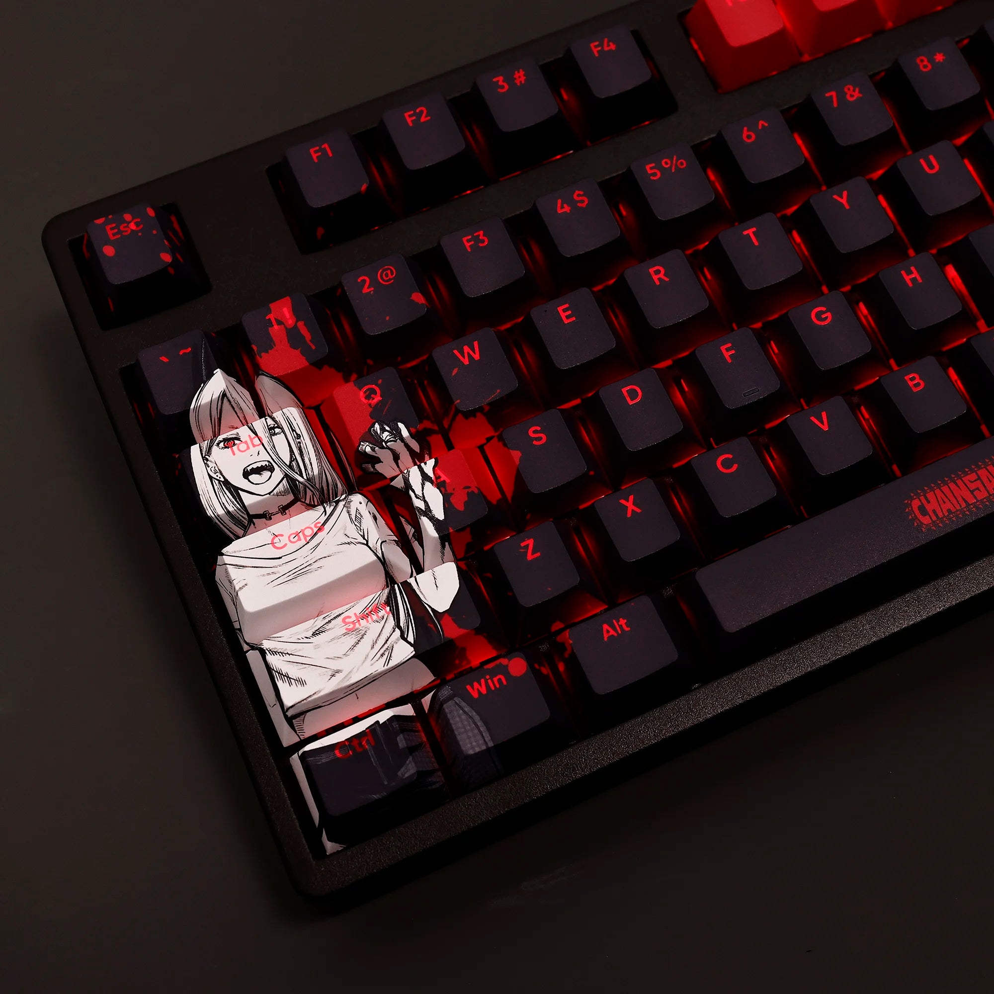 Chainsaw Man Black/Red 108 Pc. Mechanical Keyboard Keycap Set