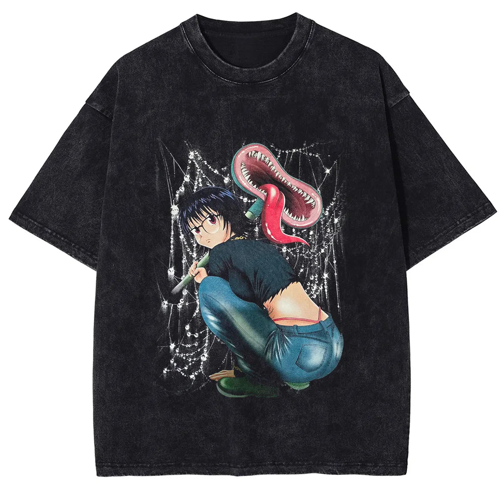 Hunter x Hunter Killua's Lightning Oversized Vintage T-Shirt
