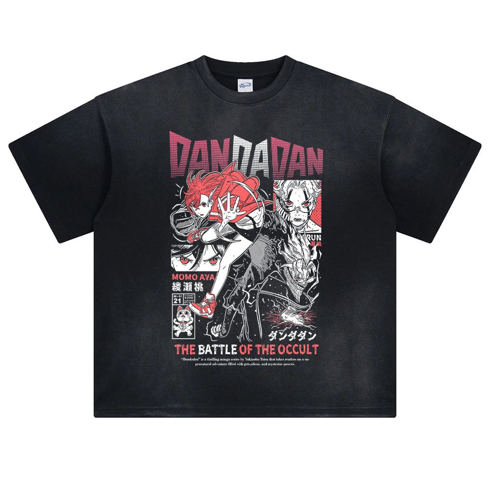 Dandadan Momo's Spirit Oversized Vintage T-Shirt