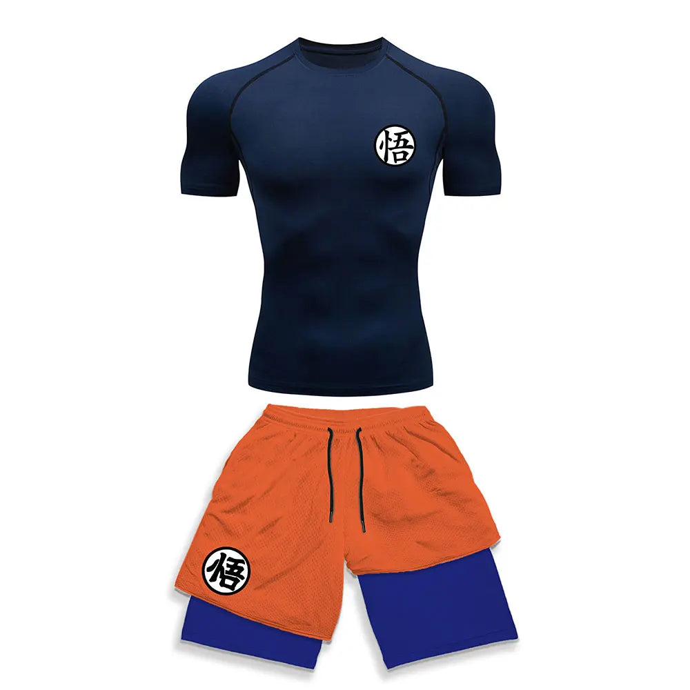 Dragon Ball Z Goku Saiyan Legend Compression Rash Guard Set