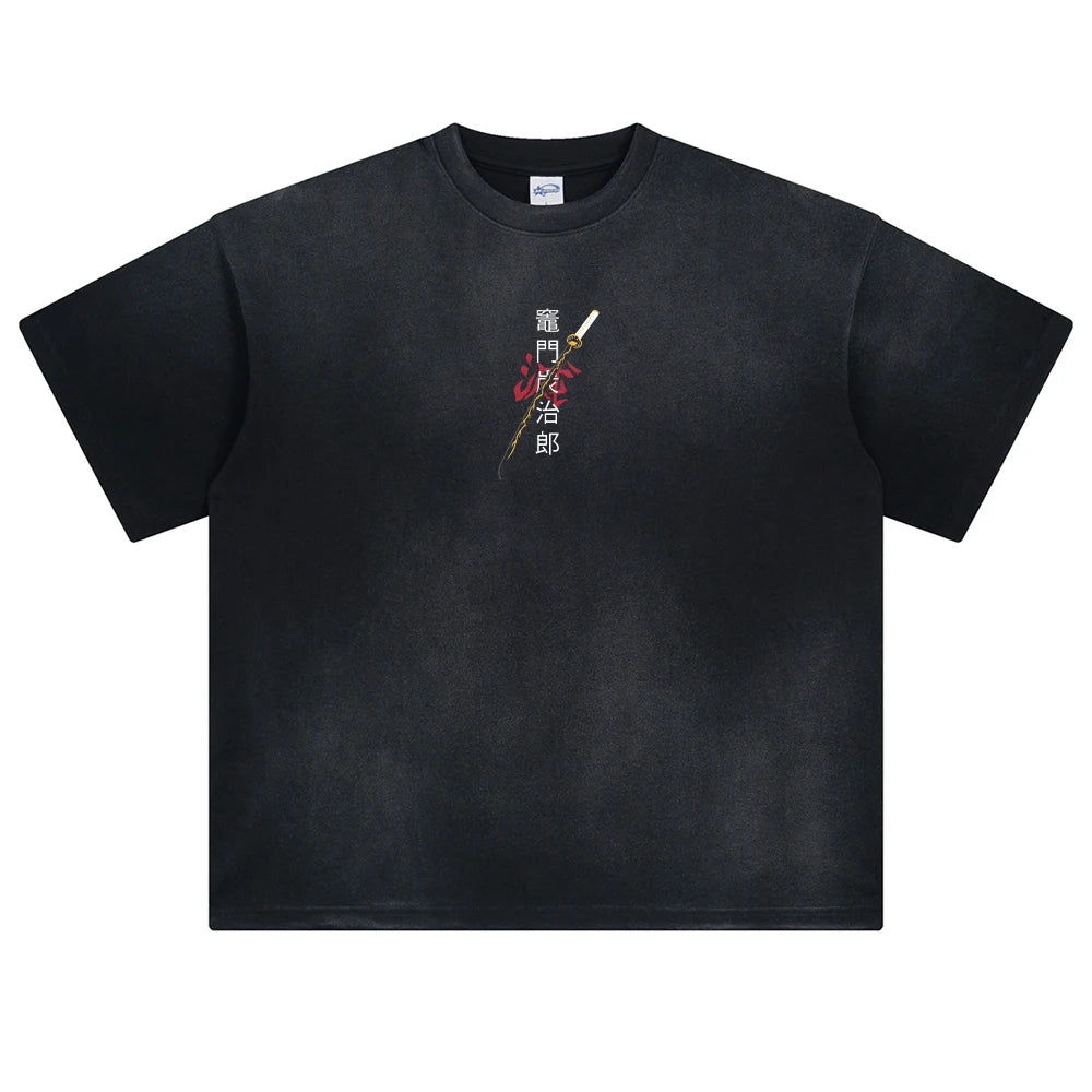 Demon Slayer Tanjiro's Katana Oversized Vintage T-Shirt