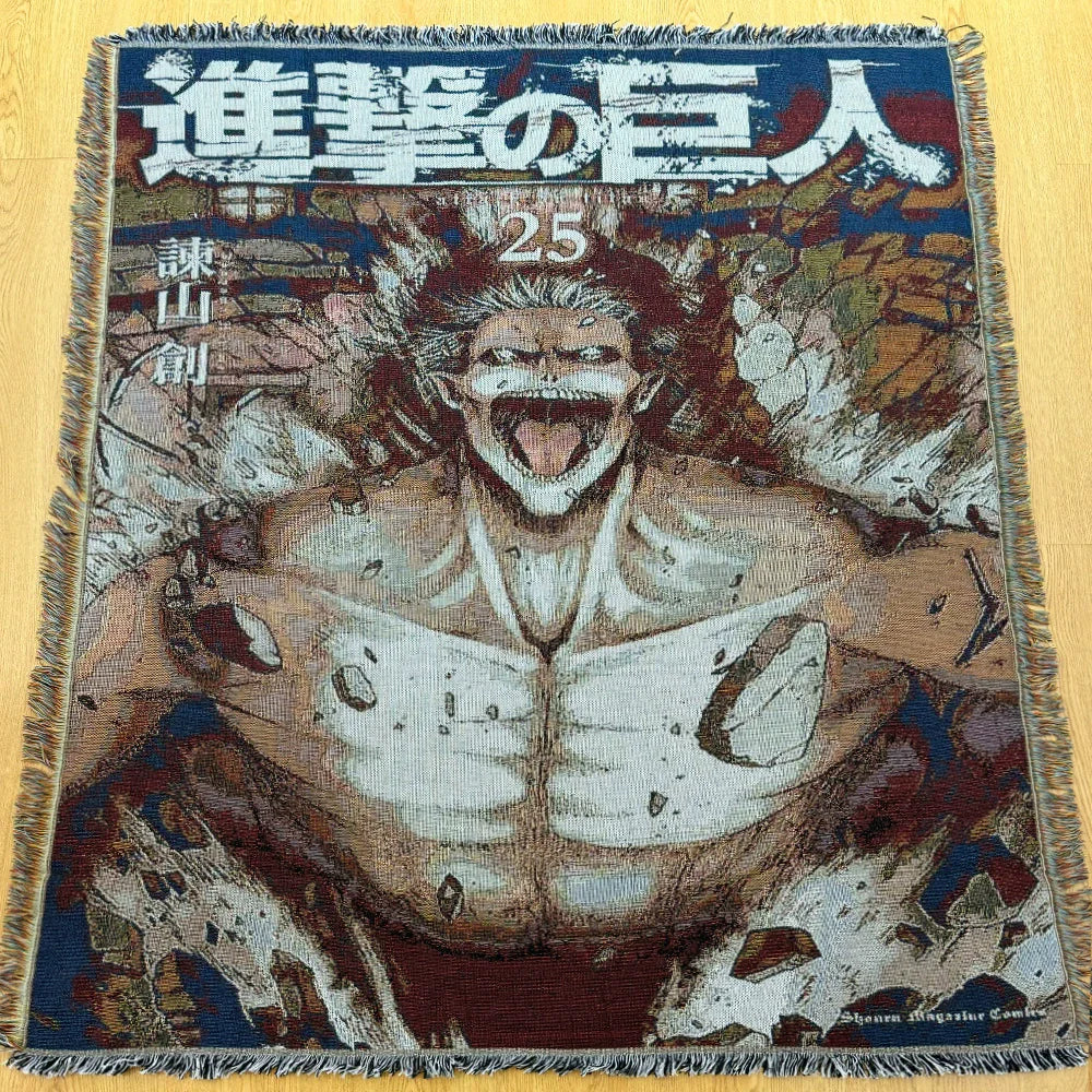 Attack on Titan Attack Titan Unleashed Tapestry Blanket