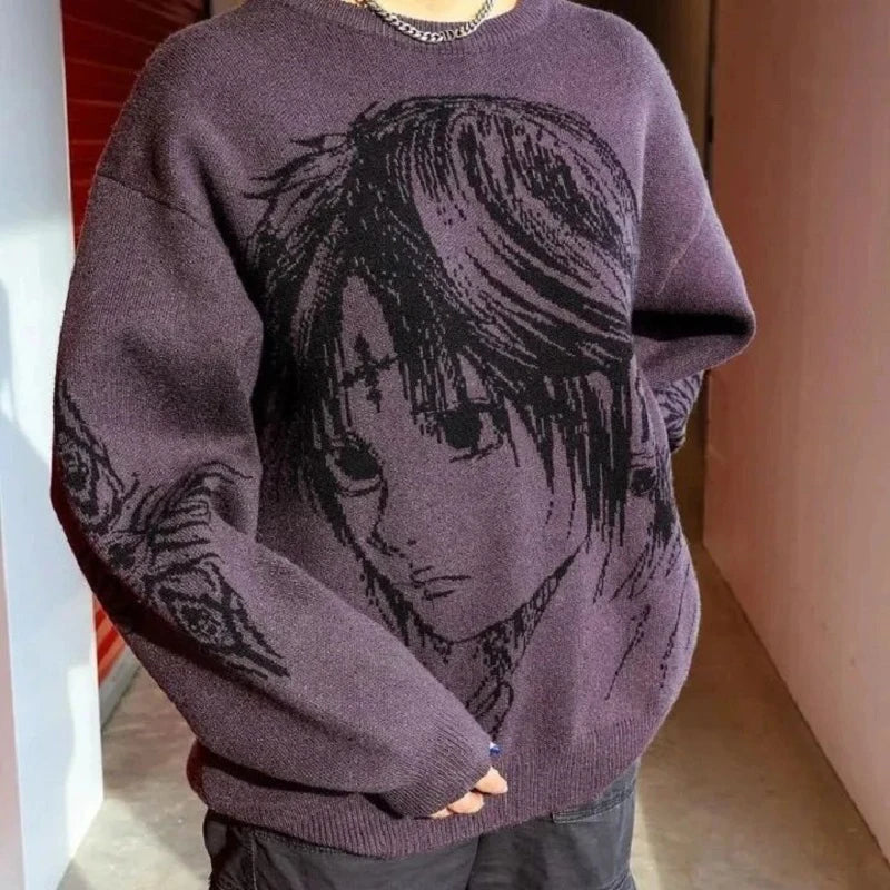 Hunter x Hunter Chrollo The Silent Mastermind Oversized Handknitted Sweater