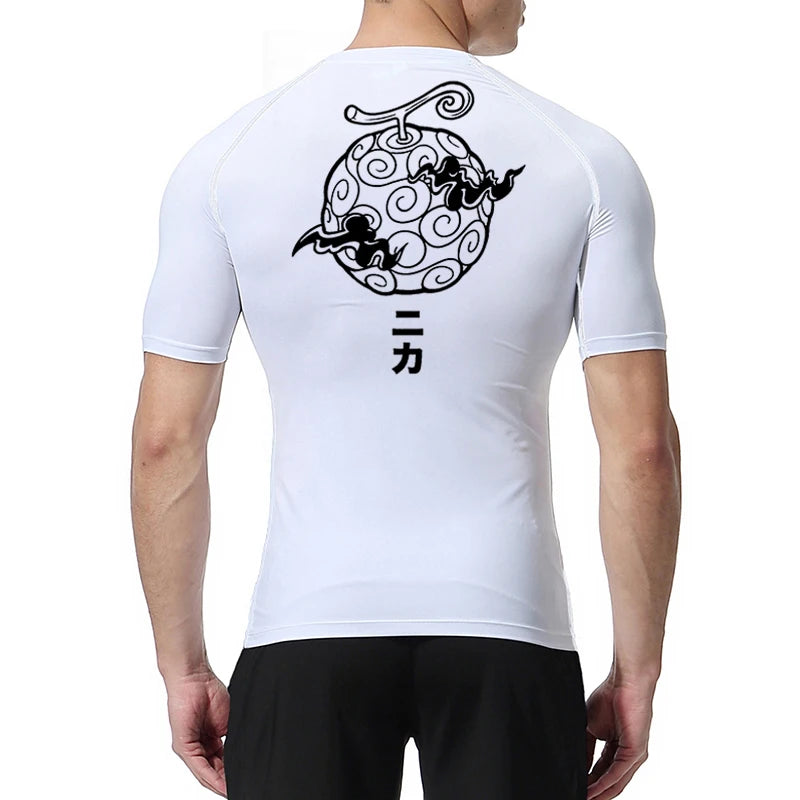 One Piece Devil Fruit Power Awakening Compression Rash Guard Shirt