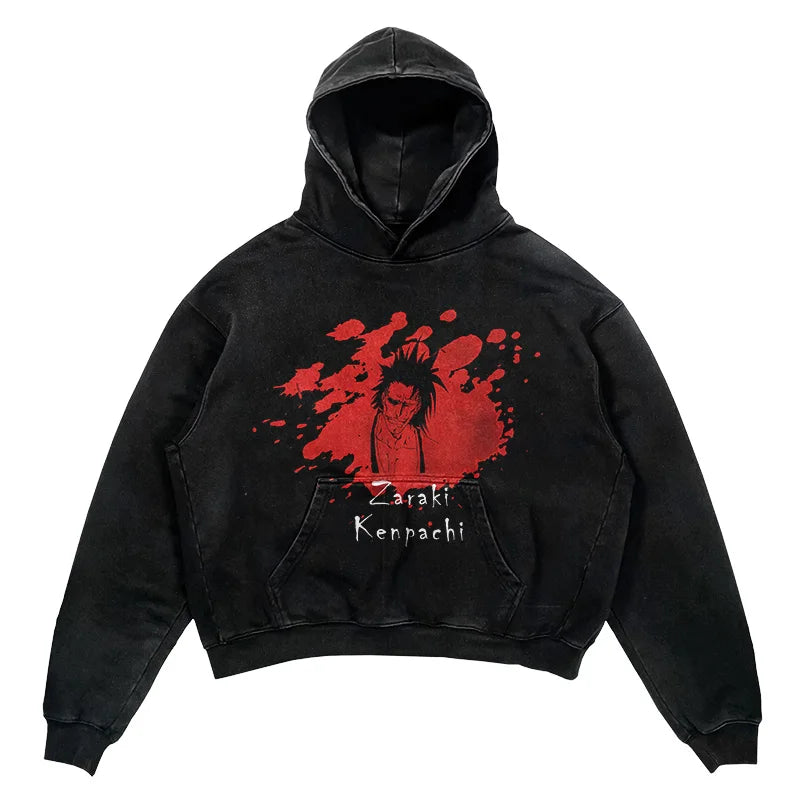 Bleach Zaraki's Strength Oversized Vintage Hoodie